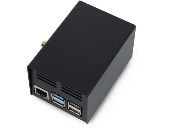 Fodral för HiFiBerry och Raspberry Pi 5 - stål - svart