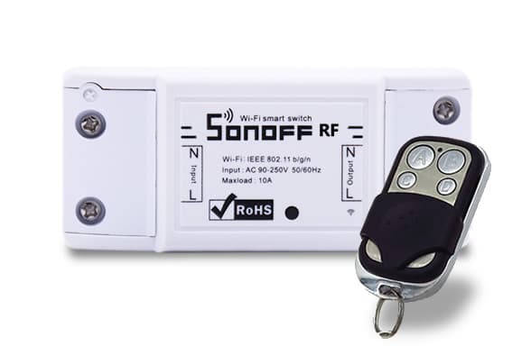 Sonoff RF, Langallinen & langaton, Wi-Fi, Valkoinen, 1 W, 433 MHz, WEP/WPA-PSK/WPA2-PSK