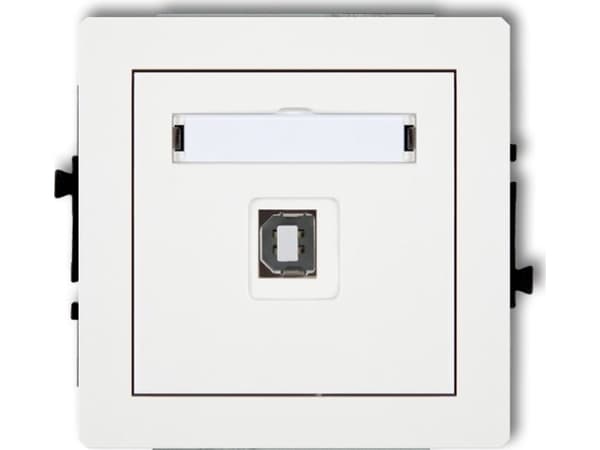 Karlik USB-AB pistorasia Karlik Deco DGUSB-3 single 2.0 valkoinen