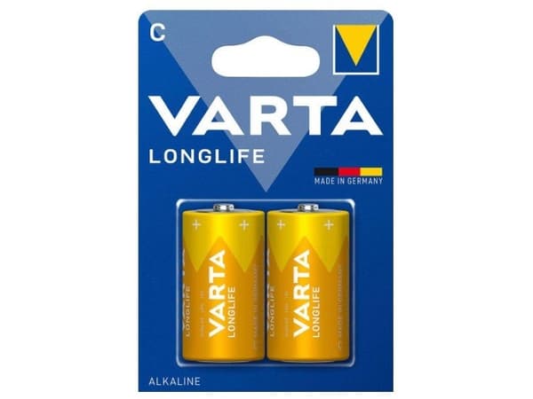Varta 04114 101 422, LR14, Alkalinsk, 1,5 V, 2 stykker, Gult, Tyskland