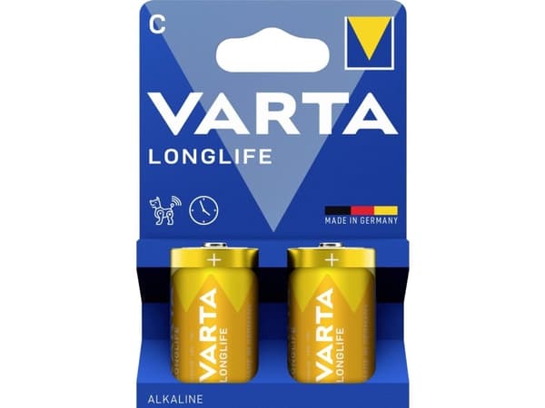 Varta 04114 101 422, LR14, Alkalinsk, 1,5 V, 2 stykker, Gult, Tyskland