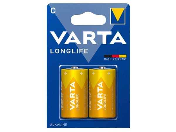 Varta 04114 101 422, LR14, Alkalinsk, 1,5 V, 2 stykker, Gult, Tyskland
