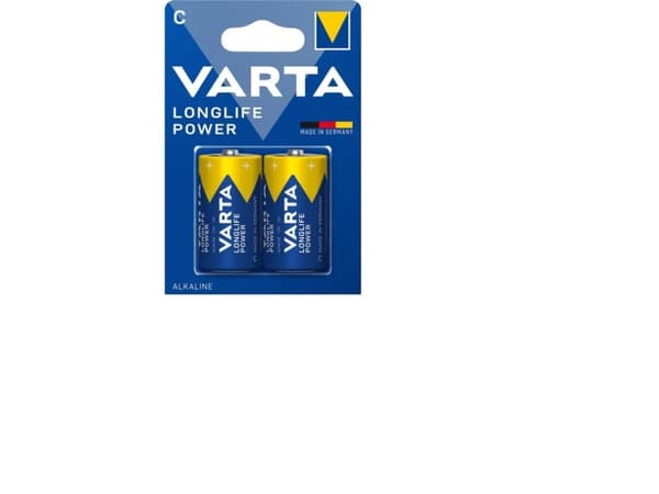 Varta 04914 121 422, LR14, Alkalinsk, 1,5 V, 2 stykker, Blå, Gult, Tyskland