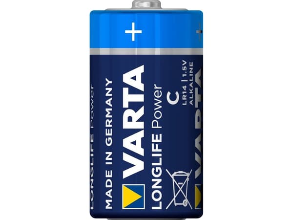 Varta 04914 121 422, LR14, Alkalinsk, 1,5 V, 2 stykker, Blå, Gult, Tyskland