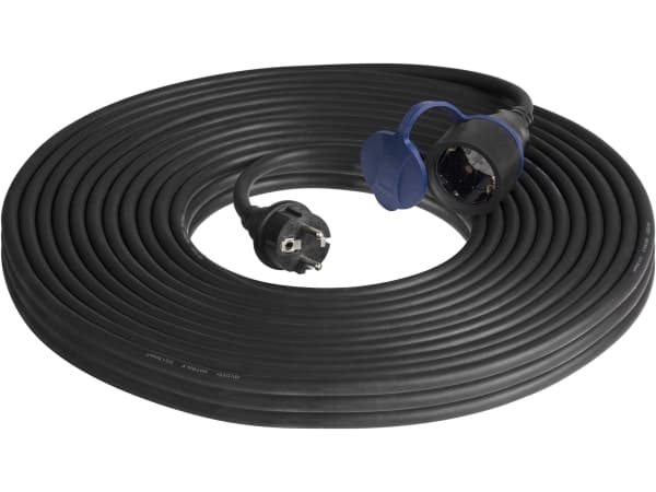 Orno Roiskevesisuojattu työpajapidennys IP44, 1x2P+Z 30m, öljynkestävä kumikaapeli H07RN-F 3x1,5mm?, 230VAC/16A, schuko