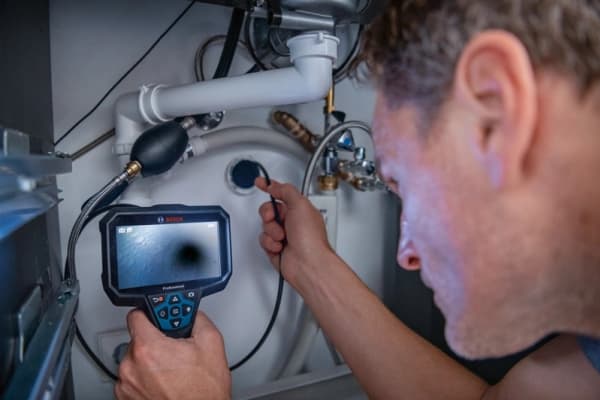 Bosch GIC 12V-5-27 C PROFESSIONAL, 1280 x 720 piksler, 12,7 cm (5"), 75°, 8,3 mm, Flexible-Obedient-sonde, Sort, Blå