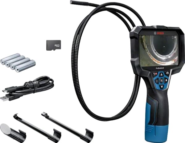 Bosch GIC 12V-5-27 C PROFESSIONAL, 1280 x 720 piksler, 12,7 cm (5"), 75°, 8,3 mm, Flexible-Obedient-sonde, Sort, Blå