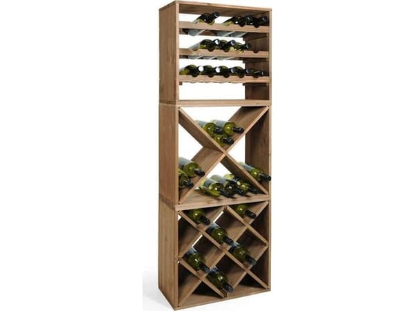 Kesper 69243, 15 flasker, Furutre, Brun, Veggmontert Vin rack