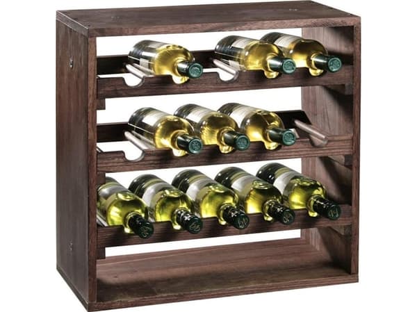 Kesper 69243, 15 flasker, Furutre, Brun, Veggmontert Vin rack