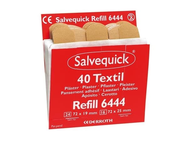 Kipsi, Salvequick tekstiili 6444, 6 kpl pakkaus