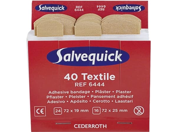 Kipsi, Salvequick tekstiili 6444, 6 kpl pakkaus