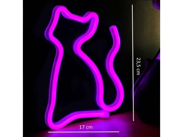 Kinkiet Forever Light Neon LED KOT różowy Bat + USB FLNEO4 Forever Light