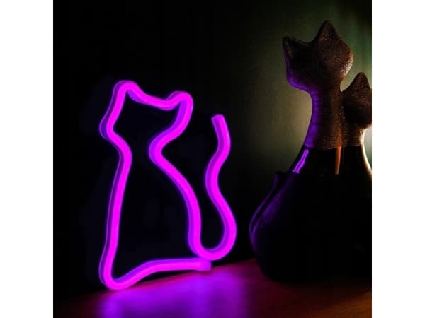 Kinkiet Forever Light Neon LED KOT różowy Bat + USB FLNEO4 Forever Light