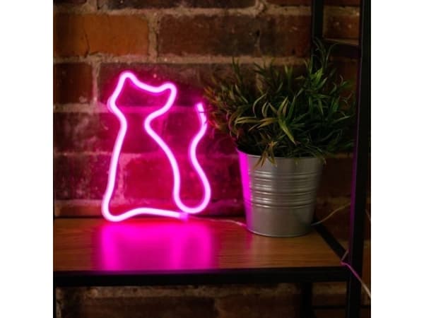 Kinkiet Forever Light Neon LED KOT różowy Bat + USB FLNEO4 Forever Light