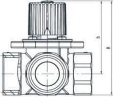 Punainen sekoitusventtiili RED 5/4" Kvs 16 (R051503032)
