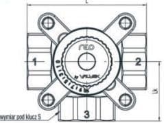 Punainen sekoitusventtiili RED 5/4" Kvs 16 (R051503032)