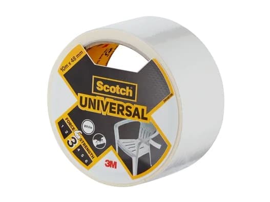 3M Universal, Valkoinen, Niputus, Kiinnittävä, Suojaava, Korjaus, Tiivistävä, 10 m, 48 mm