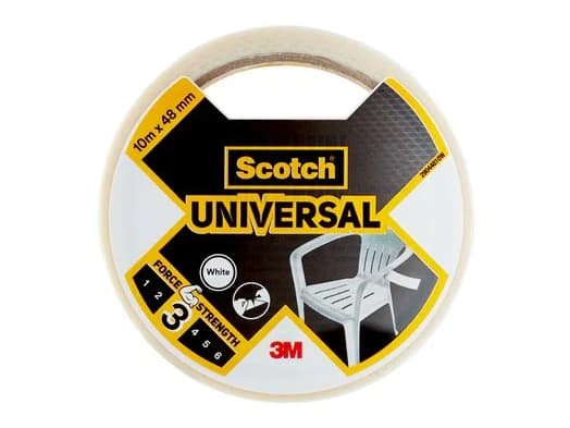 3M Universal, Valkoinen, Niputus, Kiinnittävä, Suojaava, Korjaus, Tiivistävä, 10 m, 48 mm