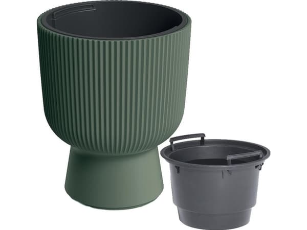 Prosperplast MILLY BLOMSTERKANT PÅ BEN DIAMETER 30CM GRØNN PINA