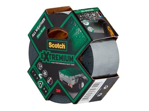 3M Extremium, Grå, Buntning, Reparation, Stärkande, Fukttålig, Temperaturbeständig, UV-beständig, Vattentät, 93 ° C, 27,4 m, 48 mm