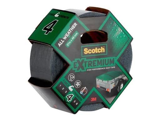 3M Extremium, Harmaa, Niputus, Korjaus, Vahvistava, Kosteudenkestävä, Lämmönkestävä, UV-kestävä, Vesitiivis, 93 °C, 27,4 m, 48 mm
