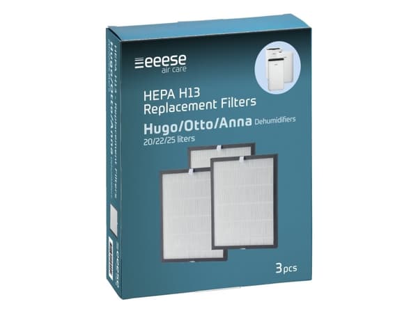 eeese Hugo, Otto, Anna, Oskar 20/22/25L HEPA H13-filter, 3-pack