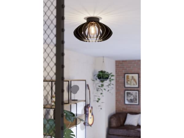 EGLO COSSANO 3 LOFT E27 Ø380 SORT/TRÆ