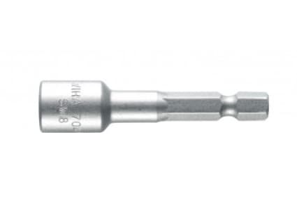 Wiha 04512, 1 stykker, Sekskantet, 25,4 / 4 mm (1 / 4"), Kromvanadiumstål, Rustfritt stål, 55 mm