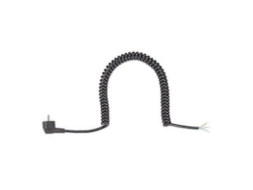 BACHMANN spiralkabel 1-4m svart H05VV-F 3G1,5mm² AEH/CEE7/7 (BM0010704)