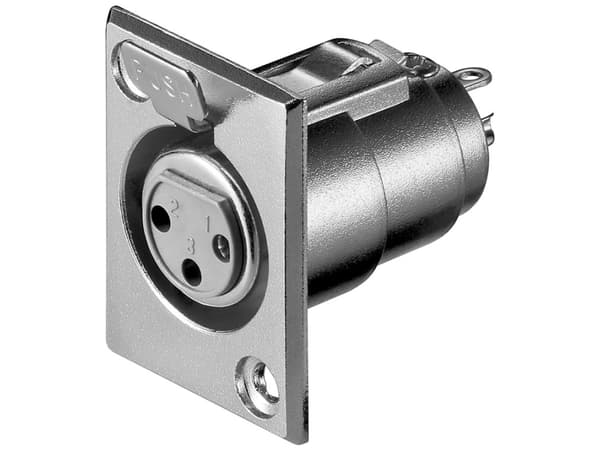 Goobay XLR 187-3, XLR FM, Rostfritt stål, 1 styck