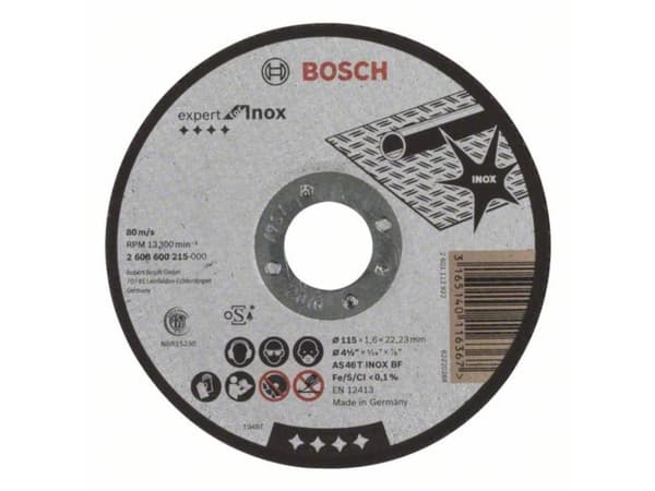 Bosch 2 608 600 215, 11,5 cm, Musta, 1,6 mm, 1 kpl