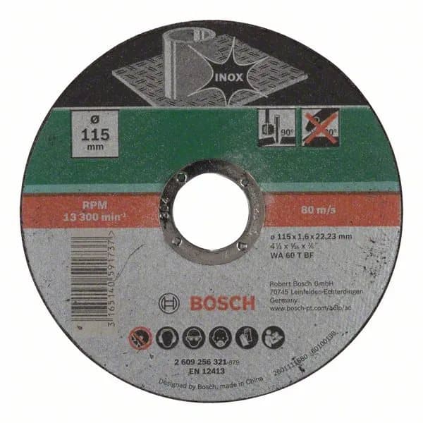 Bosch 2609256321, Kutteskive, Rustfritt stål, Alle merker, 2,22 cm, 11,5 cm, Flerfarget