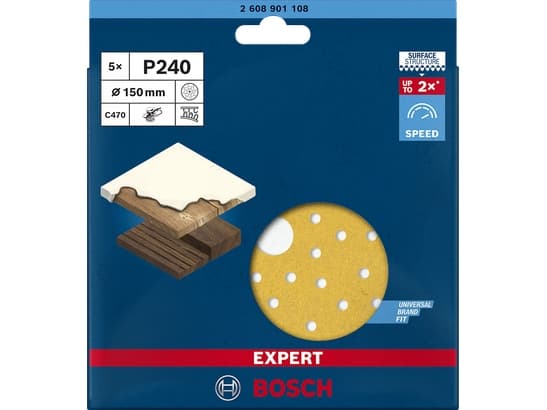 Bosch Expert C470 Sanding Discs, 5 pc(s)