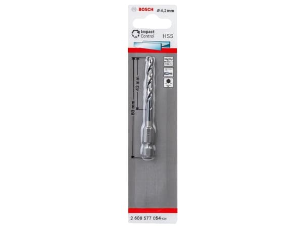 Bosch 2 608 577 054, Drill, Twist Betongbor, 4,2 mm, 83 mm, Støpejern, Stål, 6,35 mm