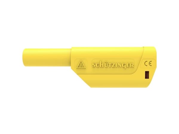 Schützinger DI SFK 8500 L Ni / AS / GE Säkerhetsfjäderkontakt rak Stiftdiameter: 4 mm Gul 1 st