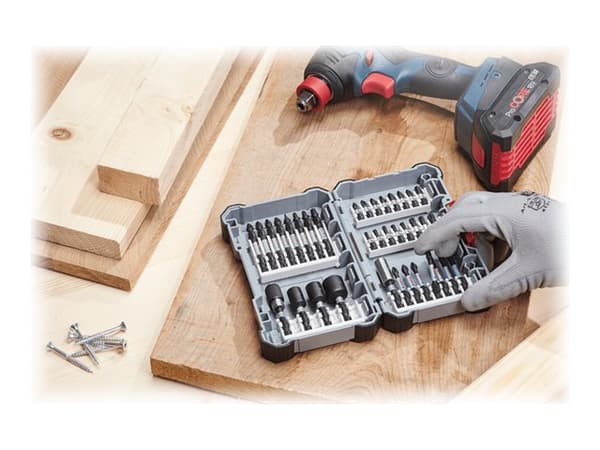 Bosch Impact Control - Spissett for skrutrekker og bor - for metall, stål, iron - bor - 35 deler - 1/4" - hex - lengde: 50 mm, 25 mm, 60 mm