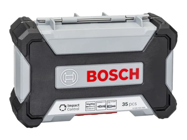 Bosch Impact Control - Spissett for skrutrekker og bor - for metall, stål, iron - bor - 35 deler - 1/4" - hex - lengde: 50 mm, 25 mm, 60 mm