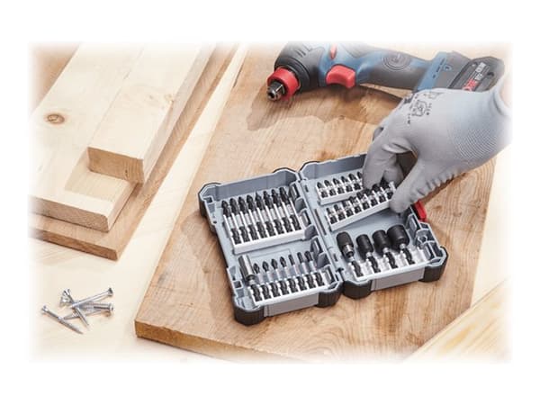Bosch Impact Control - Spissett for skrutrekker og bor - for metall, stål, iron - bor - 35 deler - 1/4" - hex - lengde: 50 mm, 25 mm, 60 mm