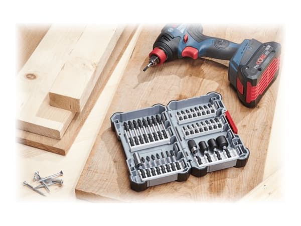 Bosch Impact Control - Spissett for skrutrekker og bor - for metall, stål, iron - bor - 35 deler - 1/4" - hex - lengde: 50 mm, 25 mm, 60 mm