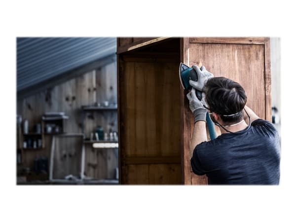 Bosch Expert M480 Net - Sandpapper - för plast, mjuka träslag, lövträ, träfanér, gipsskiva, målarfärg på trä - 5 delar - delta - grus: P240 - 93 mm
