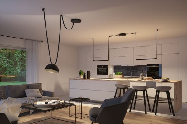 Komplett sett med ULine CONE LED-system 5m svart maks.60W 230V/48V svart / aluminium