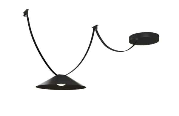 Komplett sett med ULine CONE LED-system 5m svart maks.60W 230V/48V svart / aluminium Sort