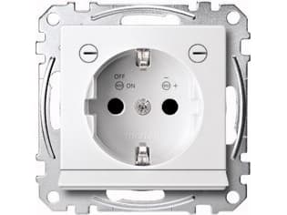 Merten MEG2304-0460, CEE 7/3, CEE 7/4, alumiini, kestomuovi, 250 V, 16 A