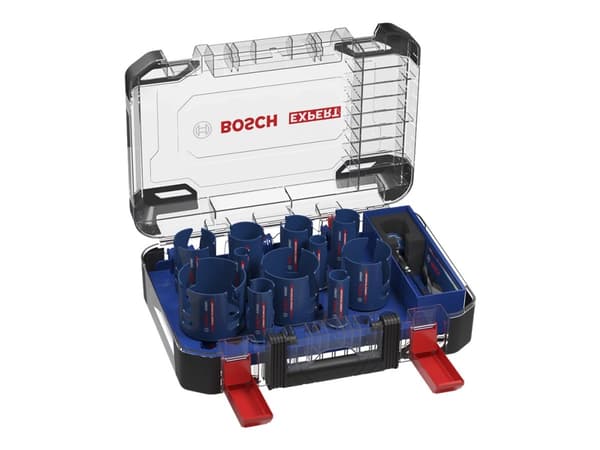 Bosch 2 608 900 489, Setti, Tiili, Medium Density Fiberboard (MDF), Pehmeä keraaminen seinäkaakeli, Pehmeä puu, Musta, Sininen, 6 cm, 20,22,25,32,35,