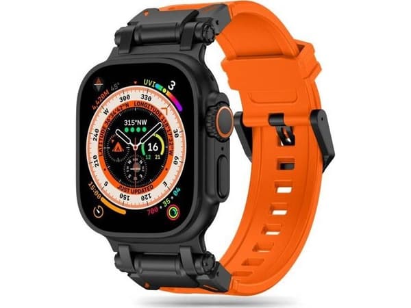 Tech-Protect Pasek Tech-Protect Delta Pro Apple Watch 4/5/6/7/8/9/SE/Ultra 42/44/45/49mm Orange/black