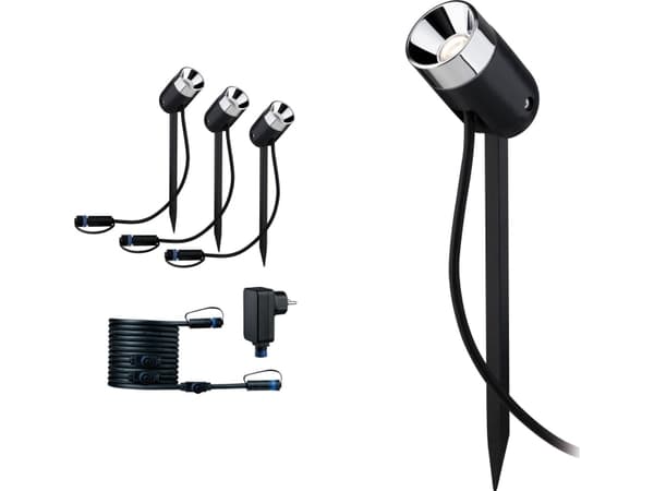 Paulmann 942.42, Utendørs bakkebelysning, Sort, Plast, IP65, Hage, II