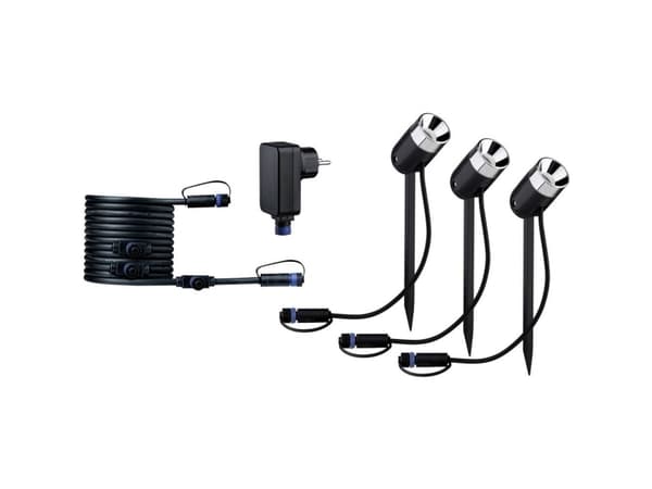 Paulmann 942.42, Utendørs bakkebelysning, Sort, Plast, IP65, Hage, II Sort
