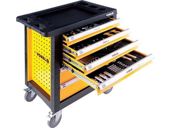 VOREL 58540, Rustfritt stål, Oransje, Kulelagerbaserte teleskopskinner, 150 kg, 45 kg, 25 kg