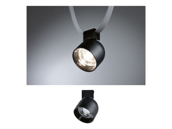 ULine RONDE LED-spotlight 7W 405lm 3000K 85mm IP20 48V Svart/Aluminium