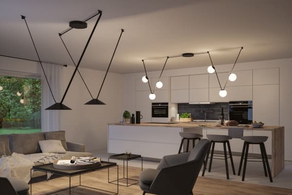 Paulmann 94618, Monteringsskena, Svart, Koppar, Tyg, Paulmann, IP20, III